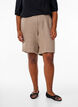 Shorts med lommer og h&oslash;j talje, Brun, Model image number 3