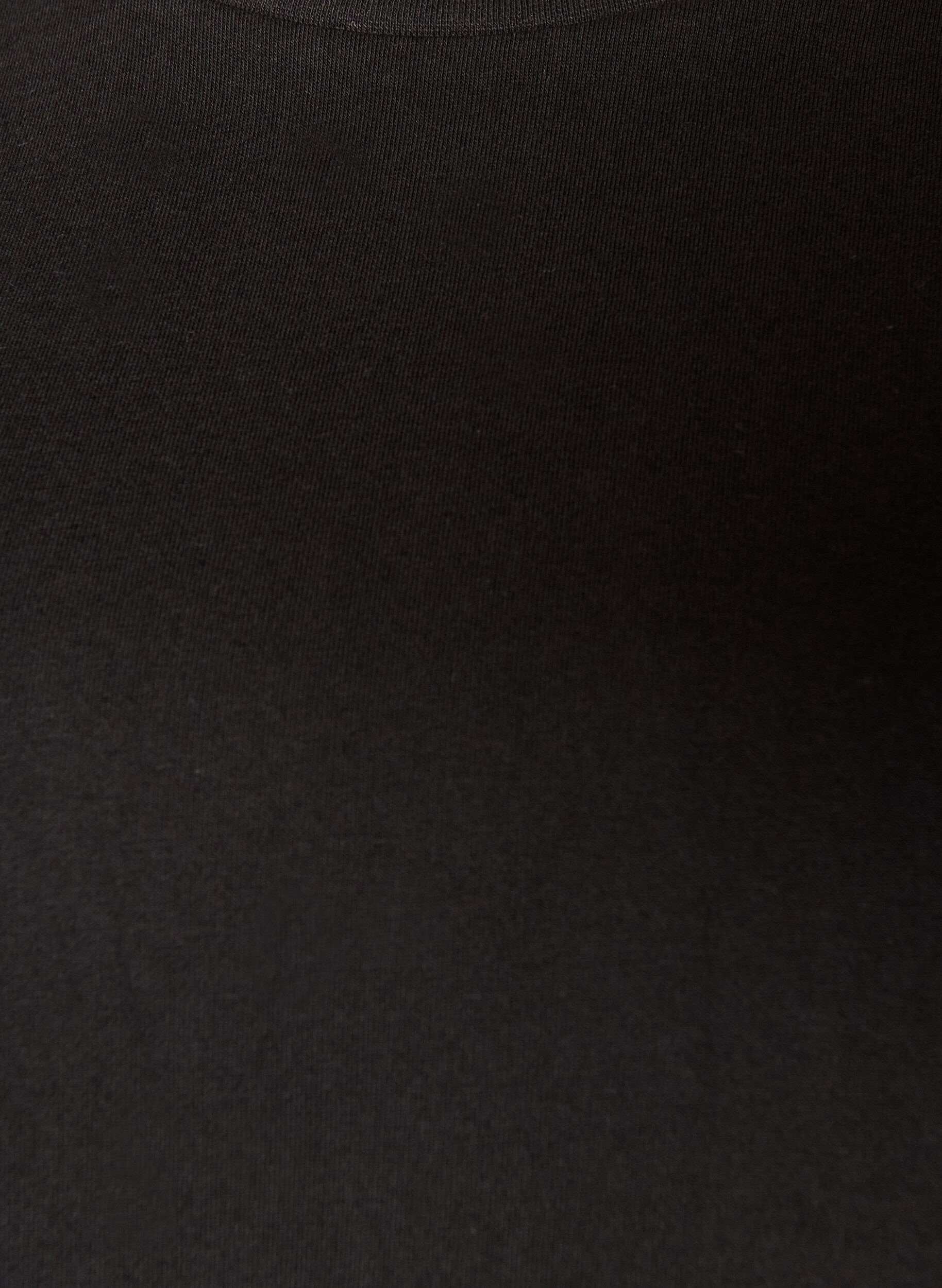 ZizziBasis t-shirt med lange &aelig;rmer, Sort, Packshot image number 2
