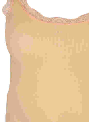 Top med blondekant, Almond Cream, Packshot image number 2