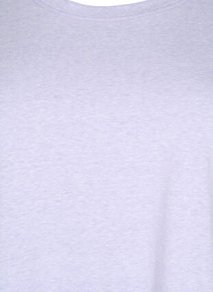 Meleret t-shirt med korte ærmer, Lavender Mél, Packshot image number 2
