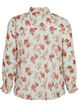 FLASH - Langærmet skjorte med blomsterprint, Off White Flower, Packshot image number 1