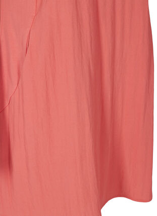 Kortærmet viskose kjole med lommer, Faded Rose, Packshot image number 3