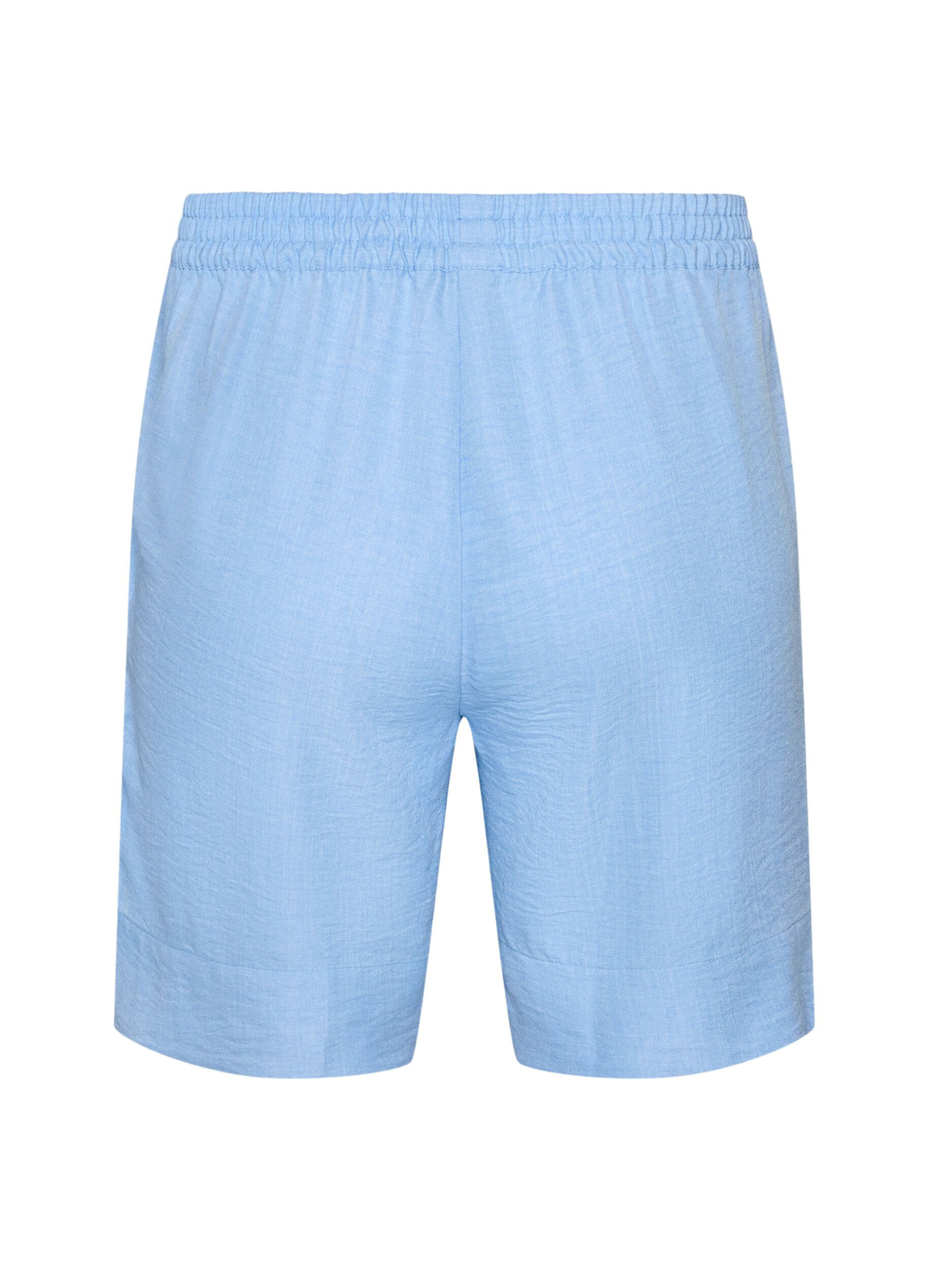 ZizziShorts med lommer og h&oslash;j talje, Bl&aring;, Packshot image number 1