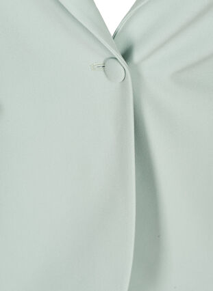 Klassisk blazer med skulderpuder, Slate Gray, Packshot image number 3