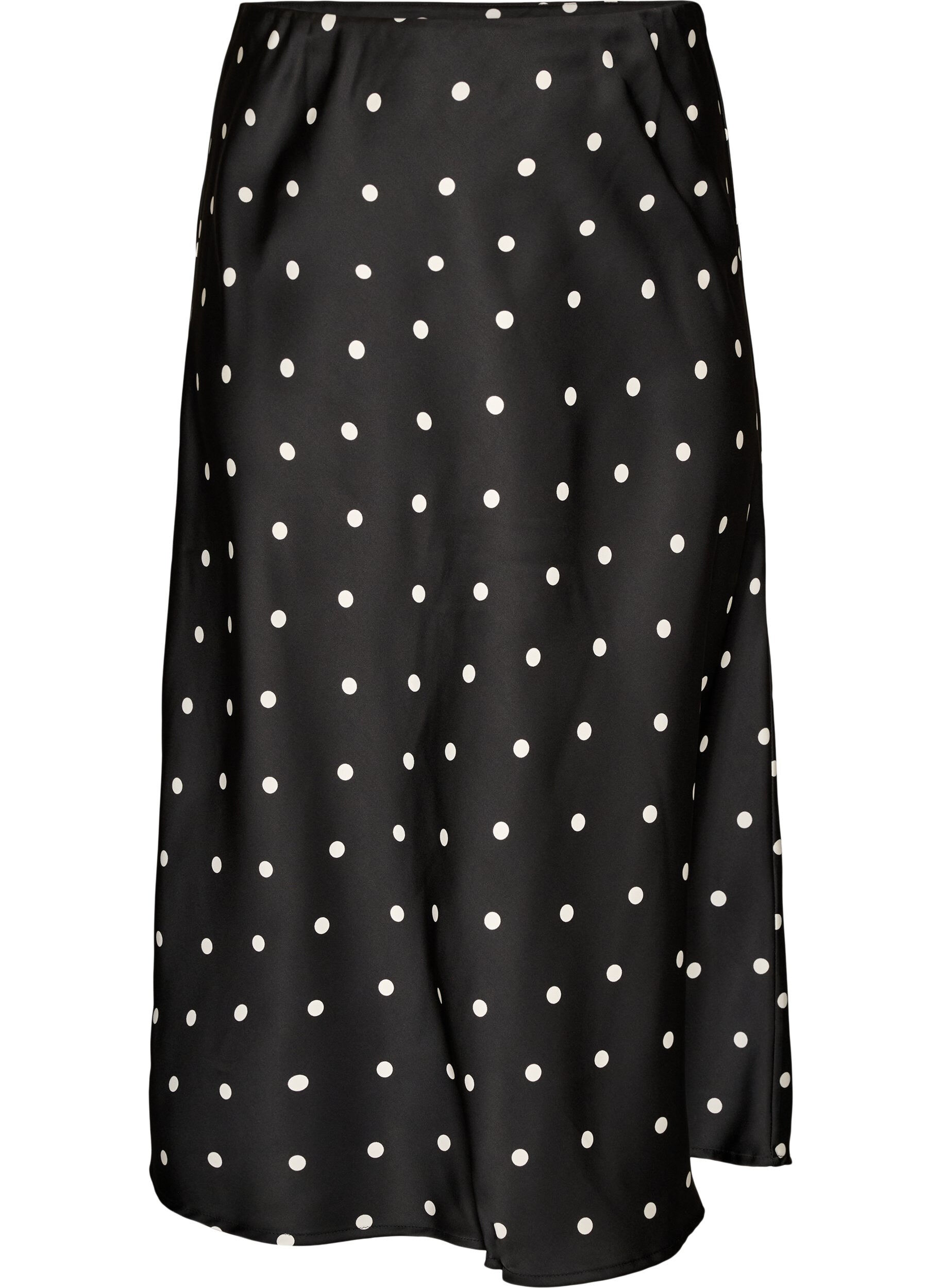 Satin midi-nederdel