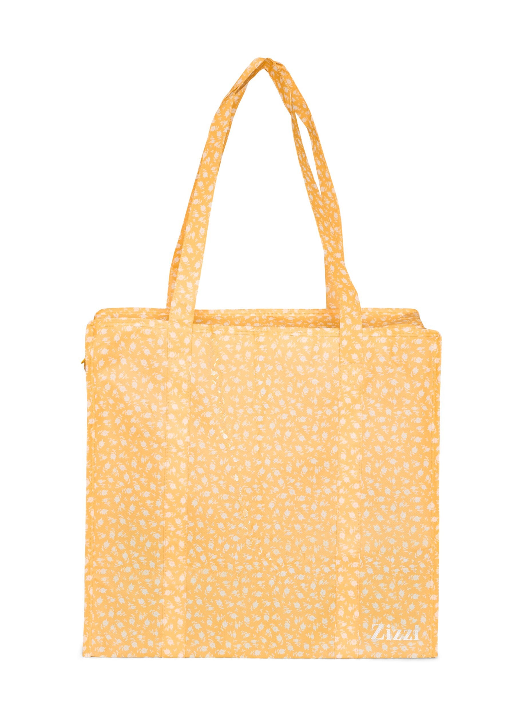 ZizziShoppingbag med lynl&aring;s, Orange, Packshot image number 0
