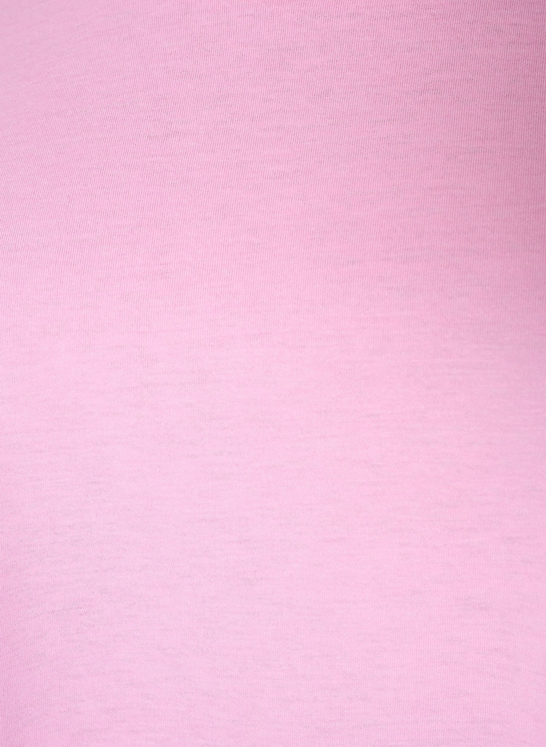 ZizziKort&aelig;rmet t-shirt i bomuldsblanding, Lyser&oslash;d, Packshot image number 2