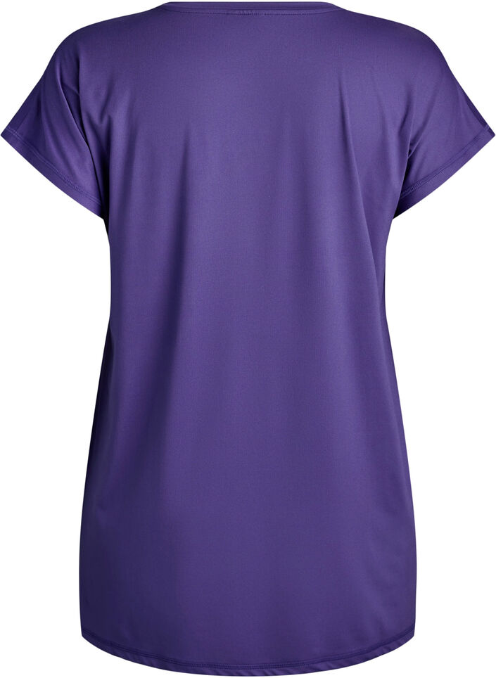 Lang tr&aelig;nings t-shirt, Lilla, Packshot image number 1