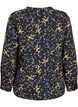 FLASH - Lang&aelig;rmet bluse med print, Black Splash AOP, Packshot image number 1
