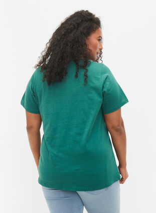 2-pak basis t-shirt i bomuld, Antique Green/Black, Model image number 1