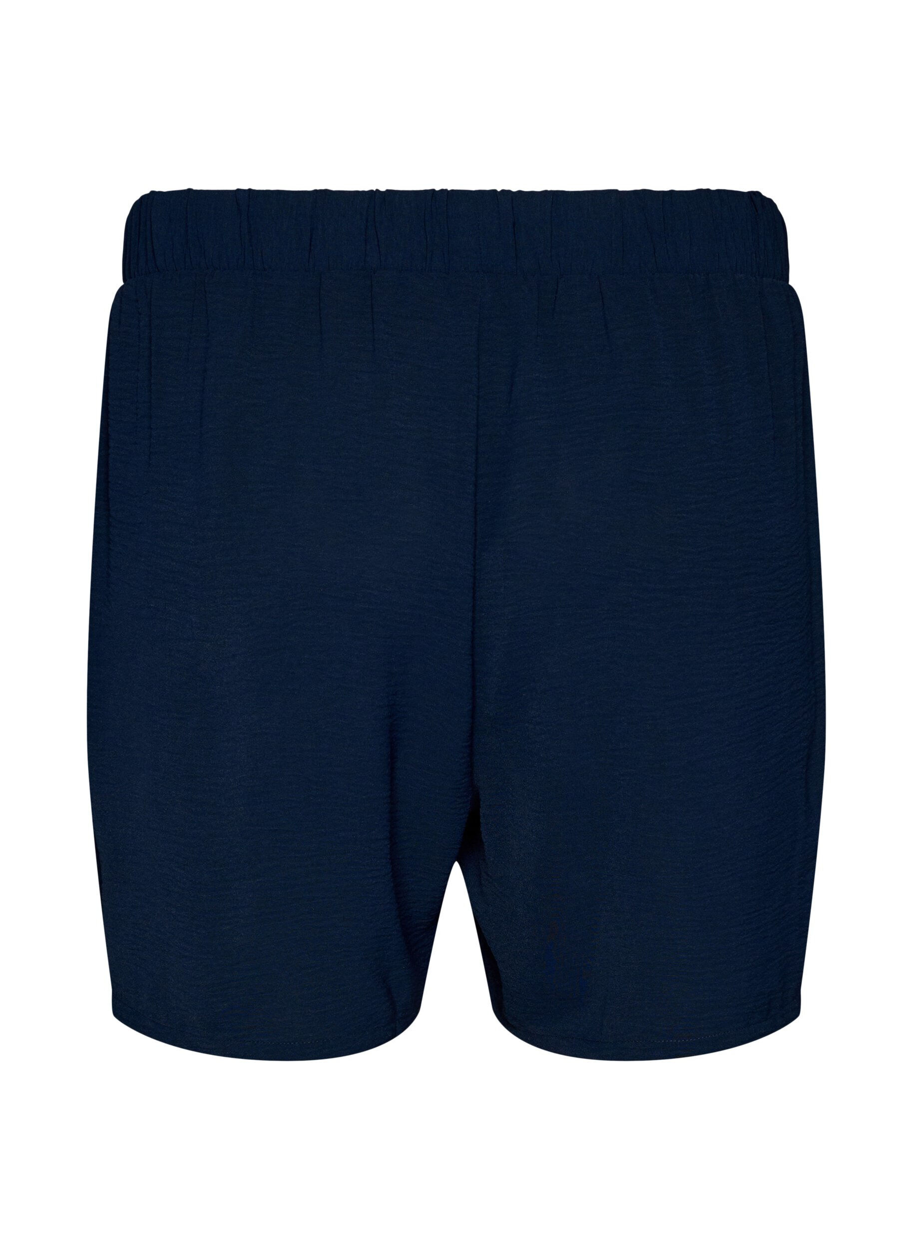 ZizziShorts med lommer og elastik i taljen, Bl&aring;, Packshot image number 1
