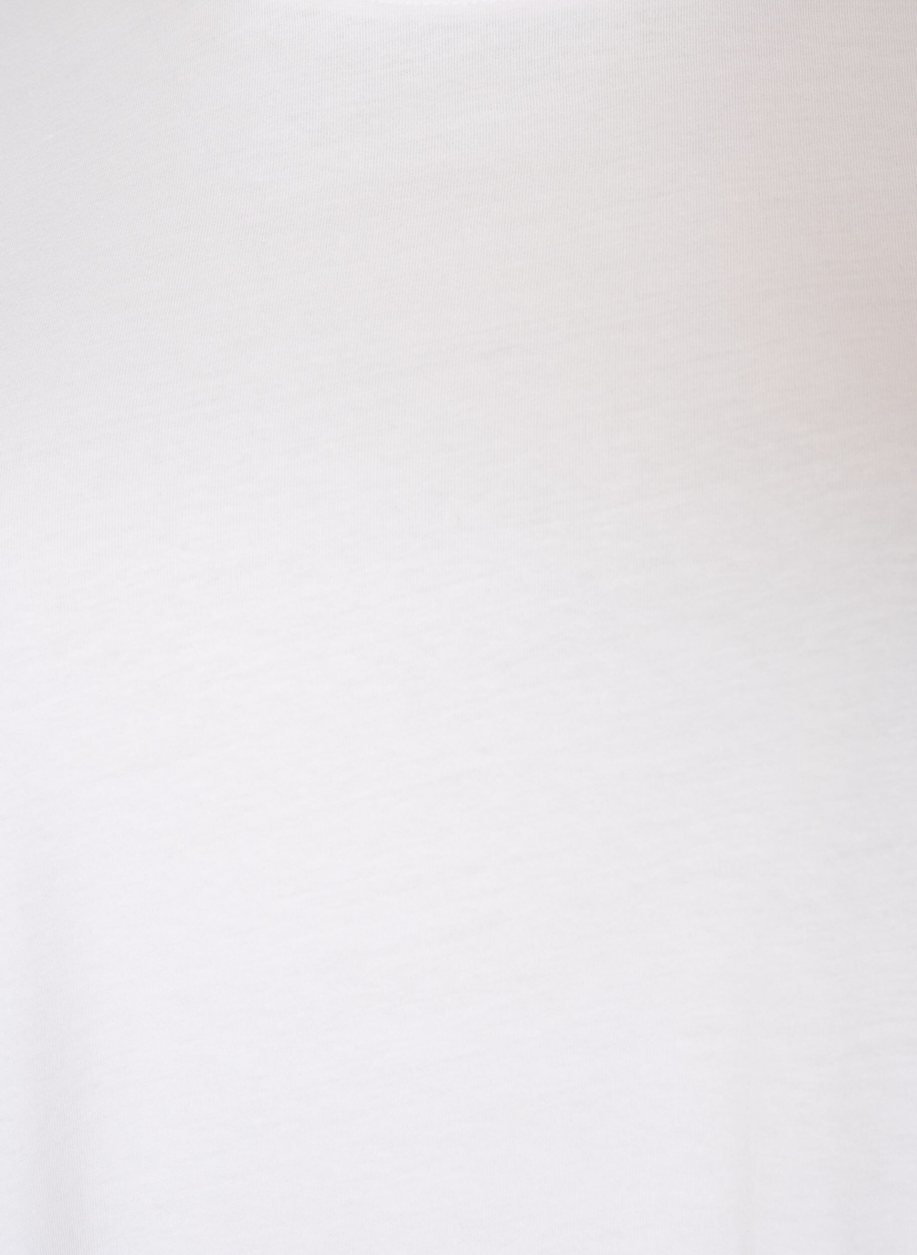 ZizziT-shirt i bomuld med tekstbroderi, Hvid, Packshot image number 2
