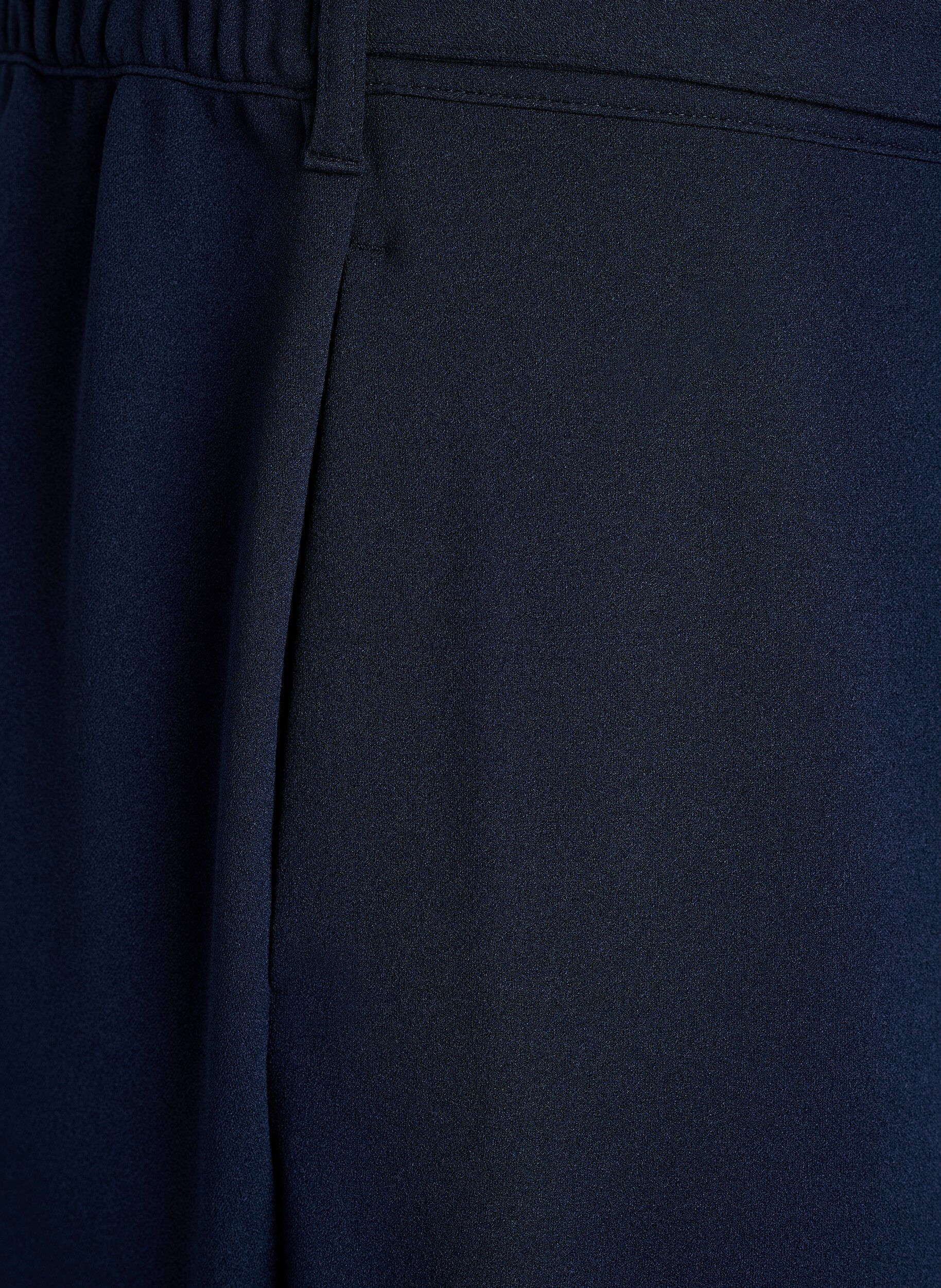 Zizzi H&oslash;jtaljede bukser med b&aelig;lte-detalje og guldsp&aelig;nde, Bl&aring;, Packshot image number 3