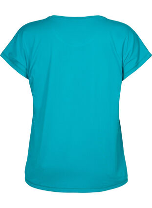 Kortærmet trænings t-shirt , Deep Peacock Blue, Packshot image number 1
