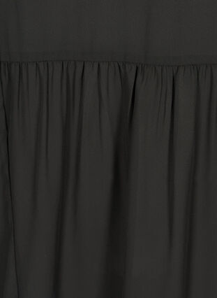 Kortærmet kjole med a-form, Black, Packshot image number 3