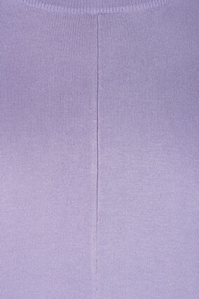 Løs strikbluse med ribkanter, Lavender, Packshot image number 2