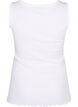Rib tanktop med knapper, Bright White, Packshot image number 1
