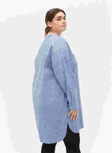 Stribet bomuldsskjorte med 3/4 ærmer, Surf the web Stripe, Model image number 1