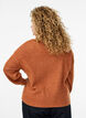 Ribstrikket cardigan med knapper, Orange, Model image number 2