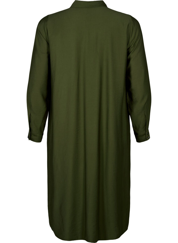 Skjortekjole med lommer, Winter Moss, Packshot image number 1