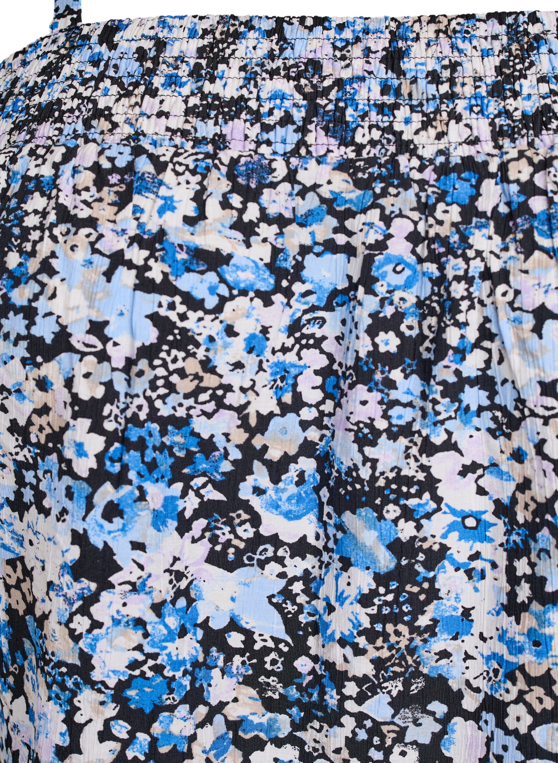 Zizzi Viskose top med smalle stropper, Sort, Packshot image number 2