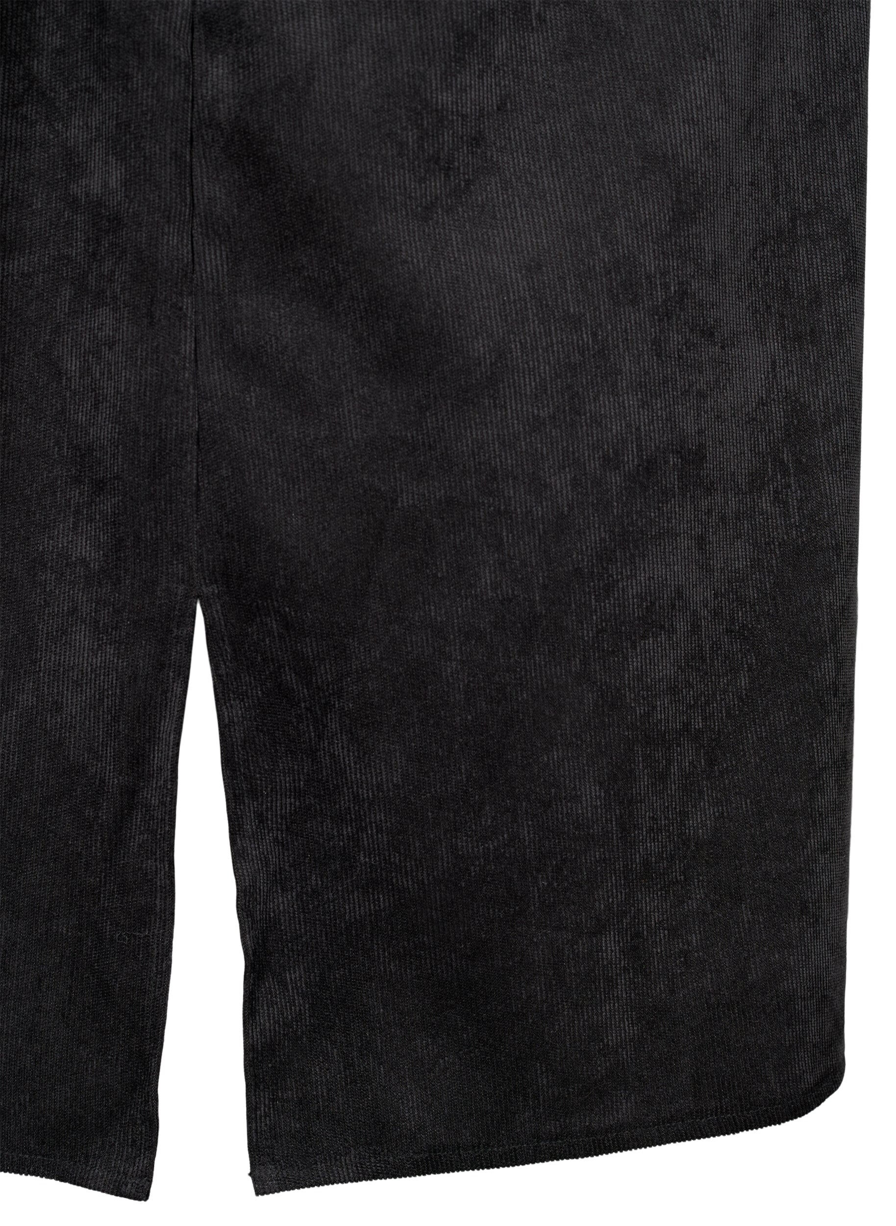 Zizzi Fl&oslash;jlskjole med 3/4 &aelig;rmer og knapper, Black, Packshot image number 2