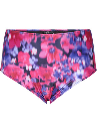 Bikini underdel med print og høj talje , Pink Flower AOP, Packshot image number 0