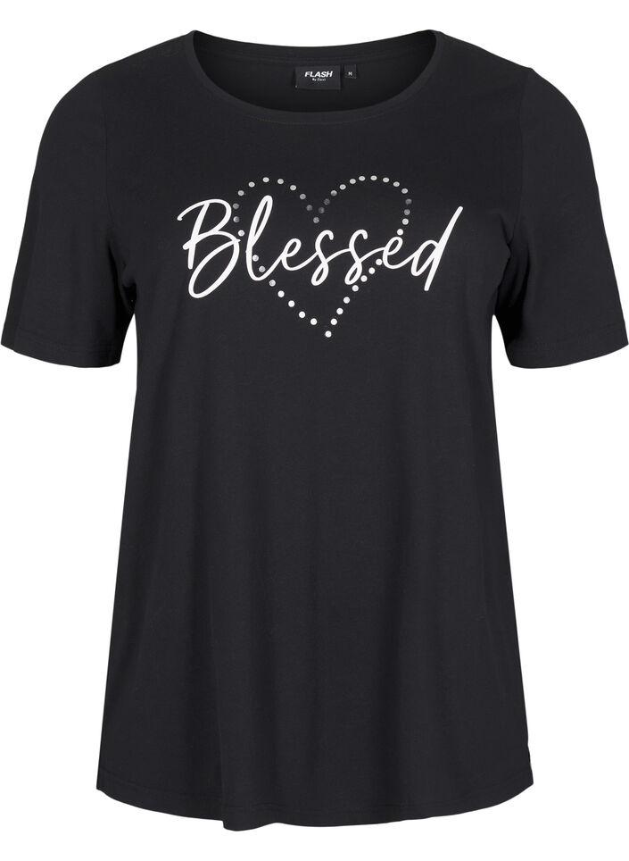 FLASH - T-shirt med motiv, Sort, Packshot image number 0