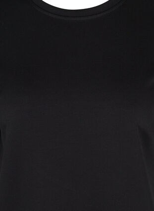 Bluse med 3/4 ærmer , Black, Packshot image number 2