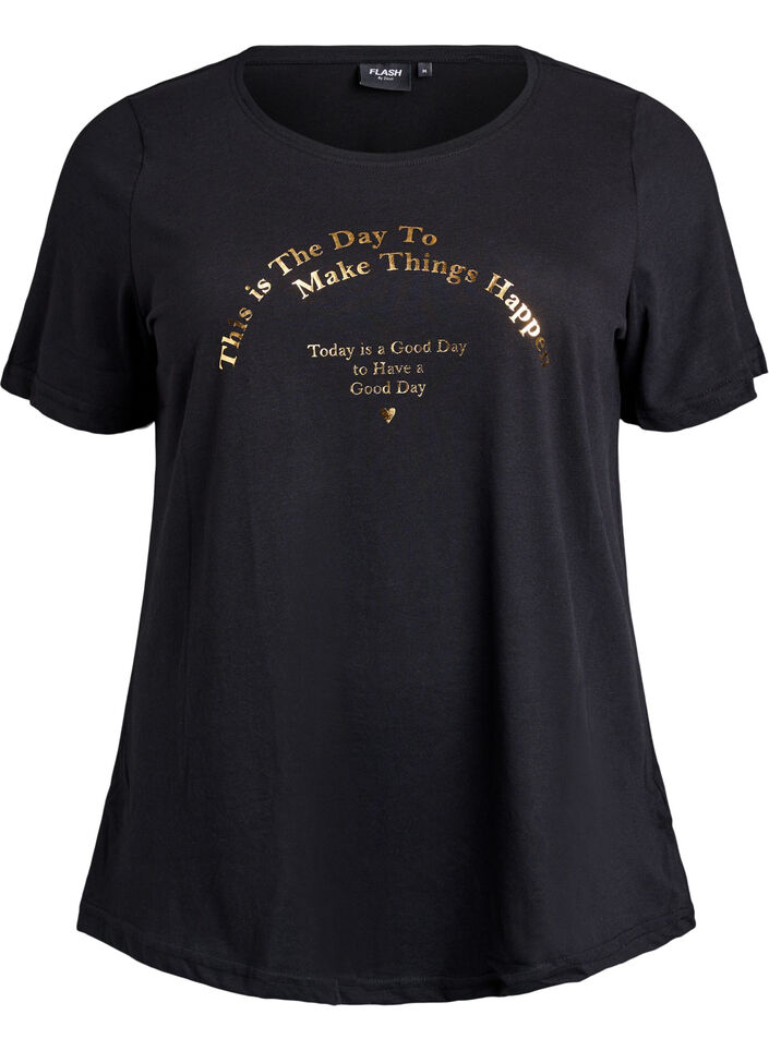 FLASH - T-shirt med motiv, Sort, Packshot image number 0