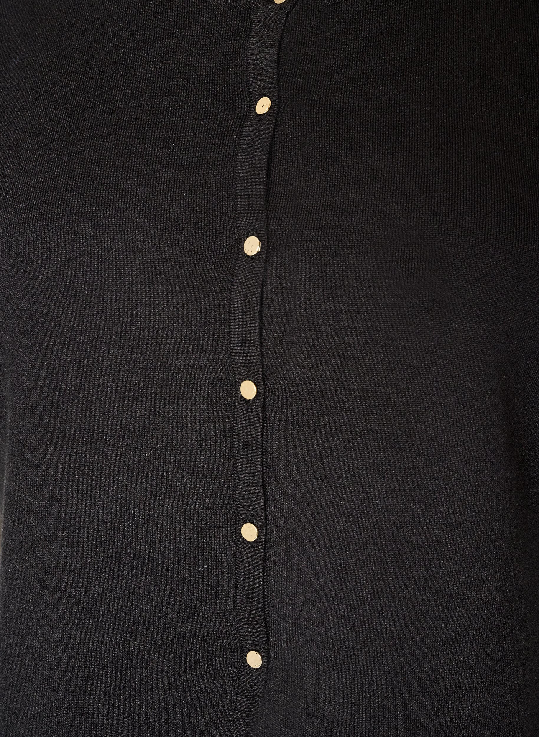 ZizziStrikvest med blondekant, Sort, Packshot image number 2
