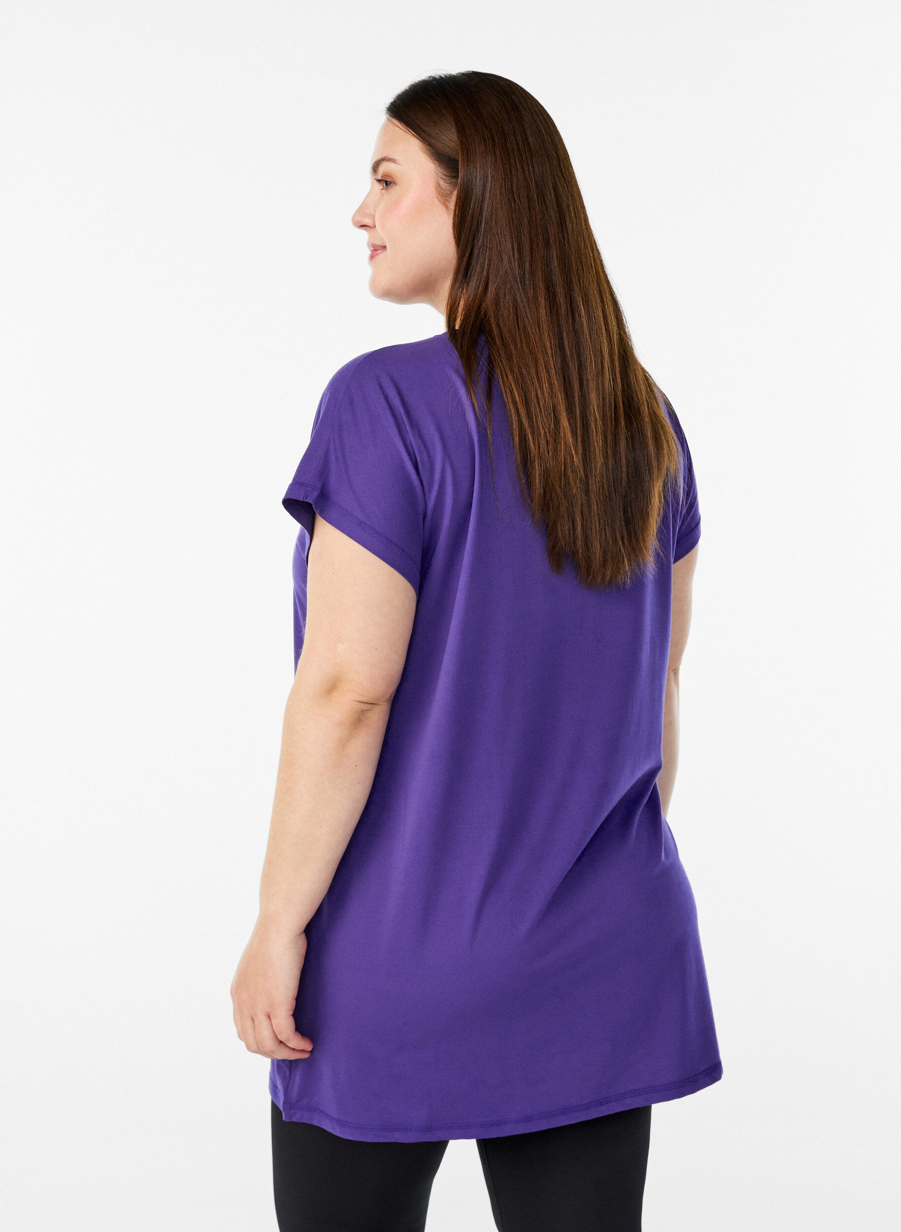 ZizziLang tr&aelig;nings t-shirt, Lilla, Model image number 2
