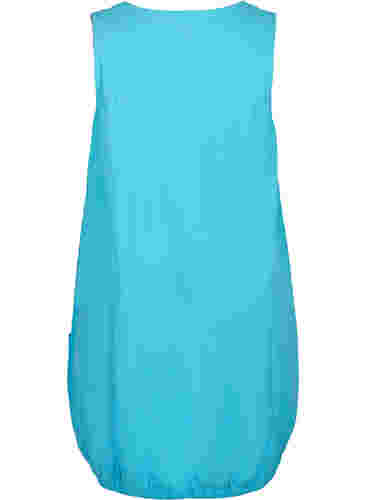 Ærmeløs kjole i bomuld, River Blue, Packshot image number 1
