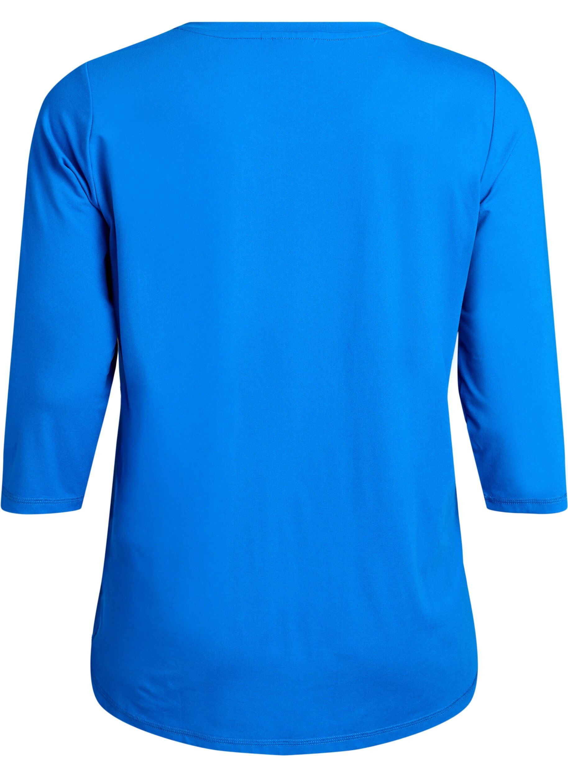 ZizziTr&aelig;ningsbluse med 3/4 &aelig;rmer., Bl&aring;, Packshot image number 1