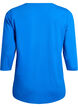 Tr&aelig;ningsbluse med 3/4 &aelig;rmer., Bl&aring;, Packshot image number 1