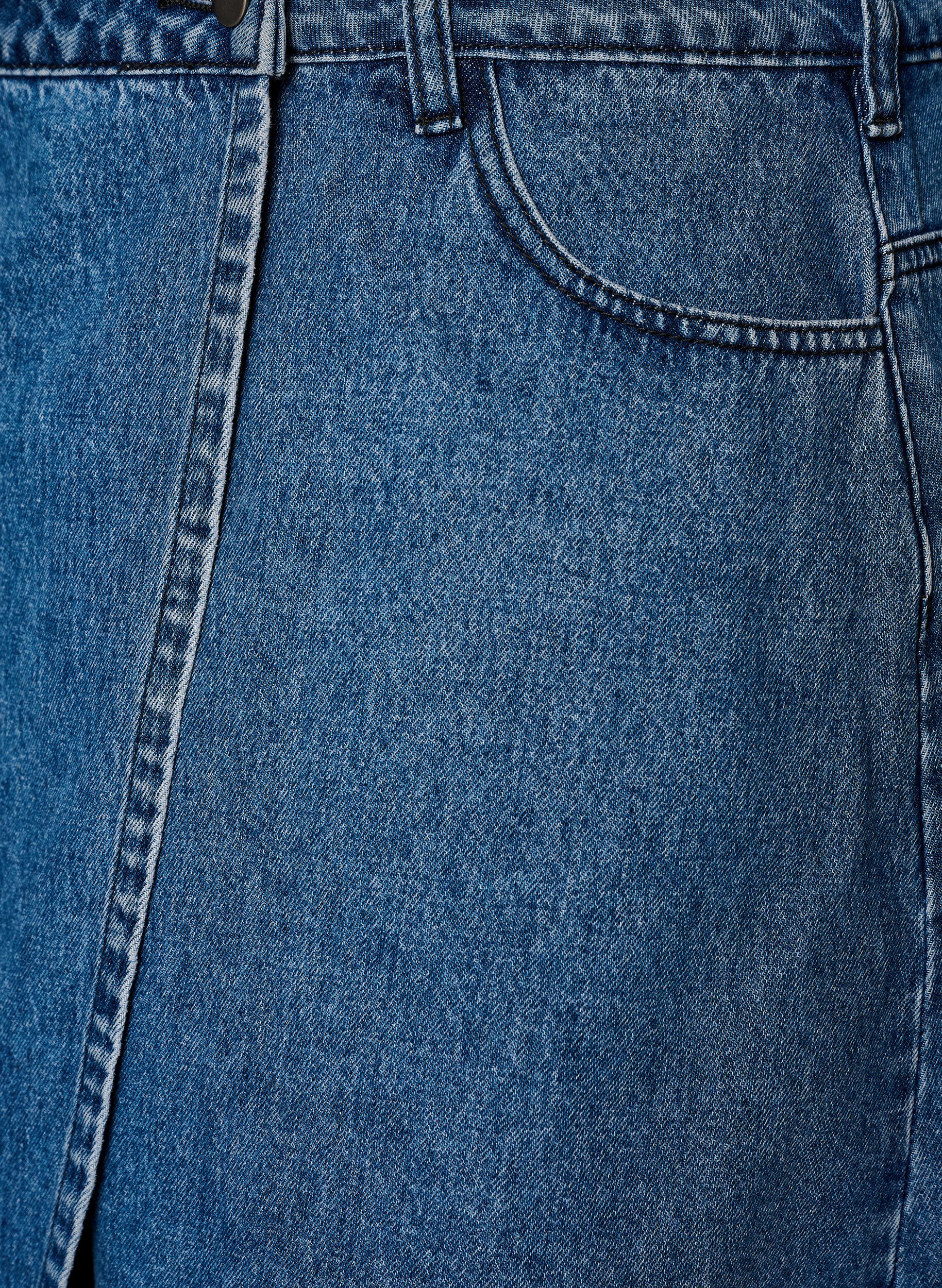 ZizziKort denimnederdel med A-snit, Bl&aring;, Packshot image number 2