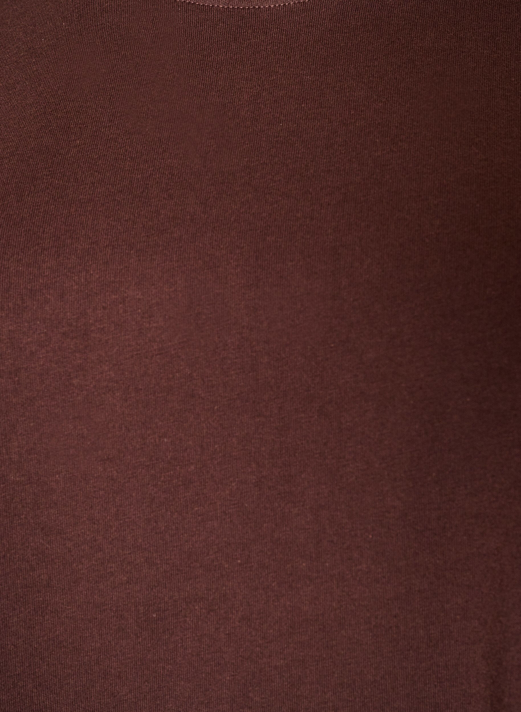 ZizziBasis t-shirt med lange &aelig;rmer, Brun, Packshot image number 2