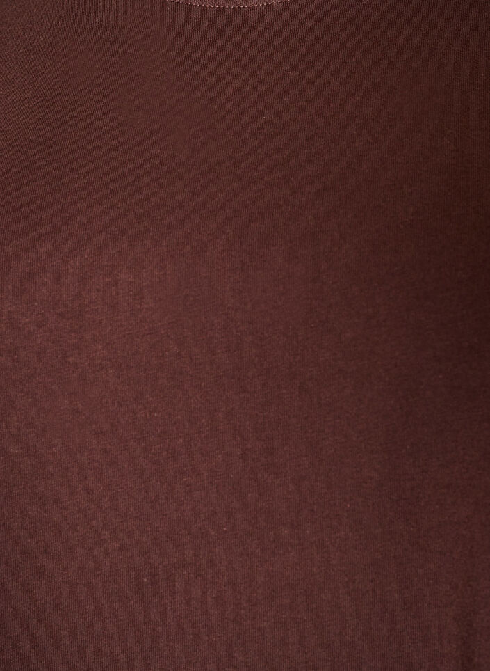 Basis t-shirt med lange &aelig;rmer, Brun, Packshot image number 2