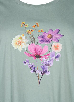 T-shirts med blomster motiv, Chinois G. w. Flower, Packshot image number 2