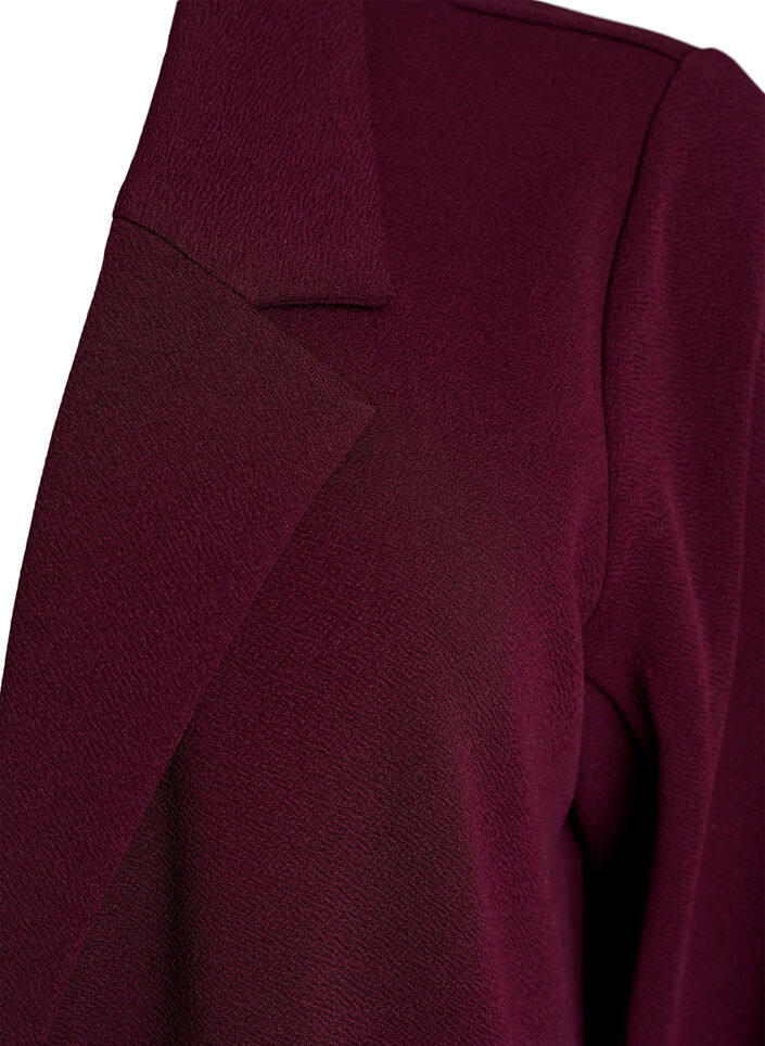 Lang blazer med lommer, R&oslash;d, Packshot image number 2