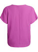 Bluse med korte &aelig;rmer og rund halsudsk&aelig;ring , Lilla, Packshot image number 1
