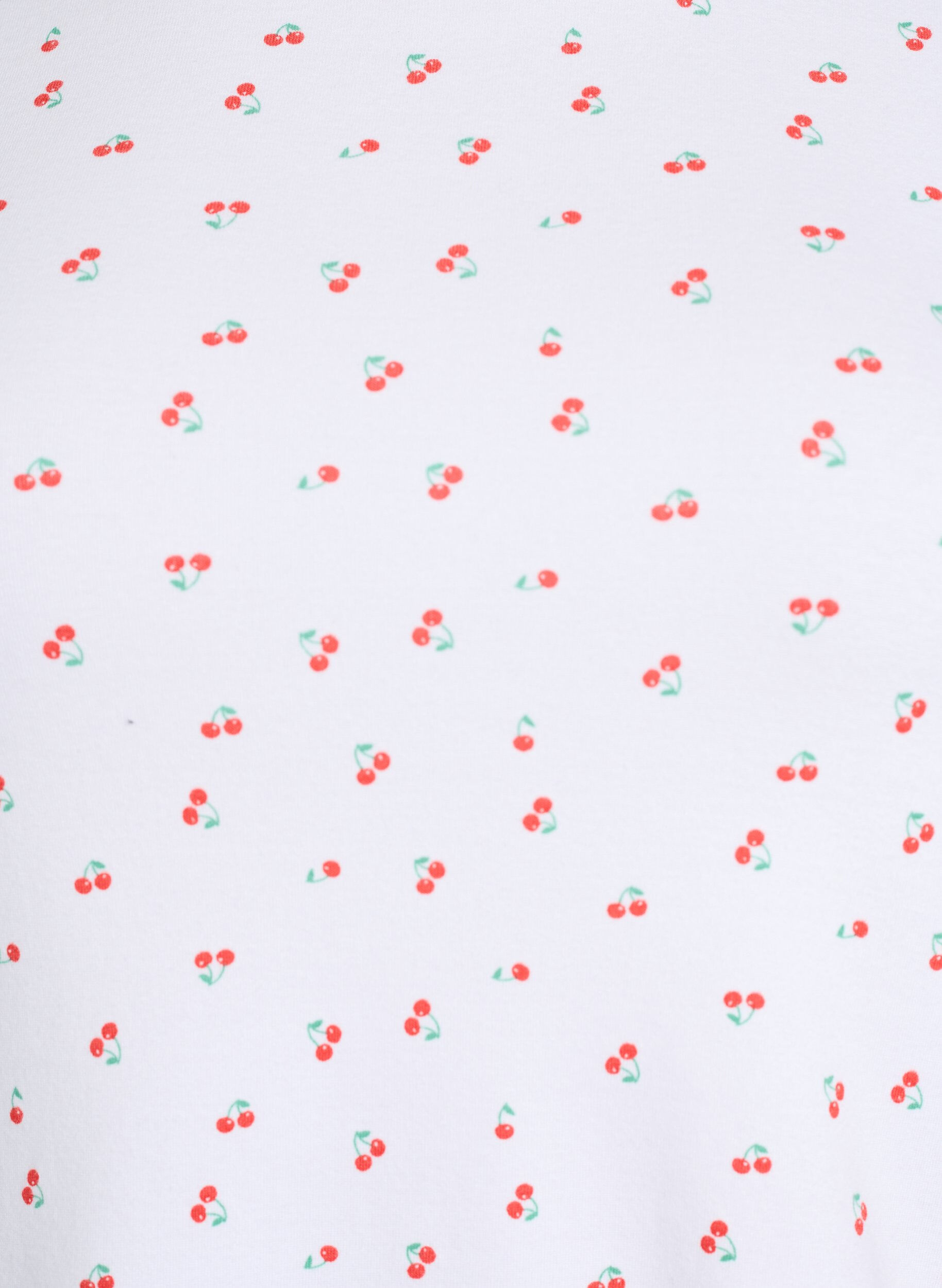 Zizzi T-shirt i bomuld med allover print, Vanilla, Packshot image number 2