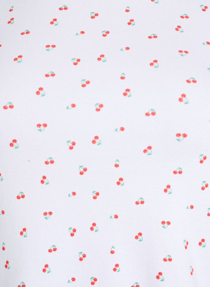 T-shirt i bomuld med allover print, Vanilla, Packshot image number 2
