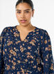 Midikjole med smock og dekorative knapper, Bl&aring;, Model image number 2