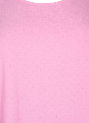 Langærmet bluse med tekstur, Rosebloom, Packshot image number 2