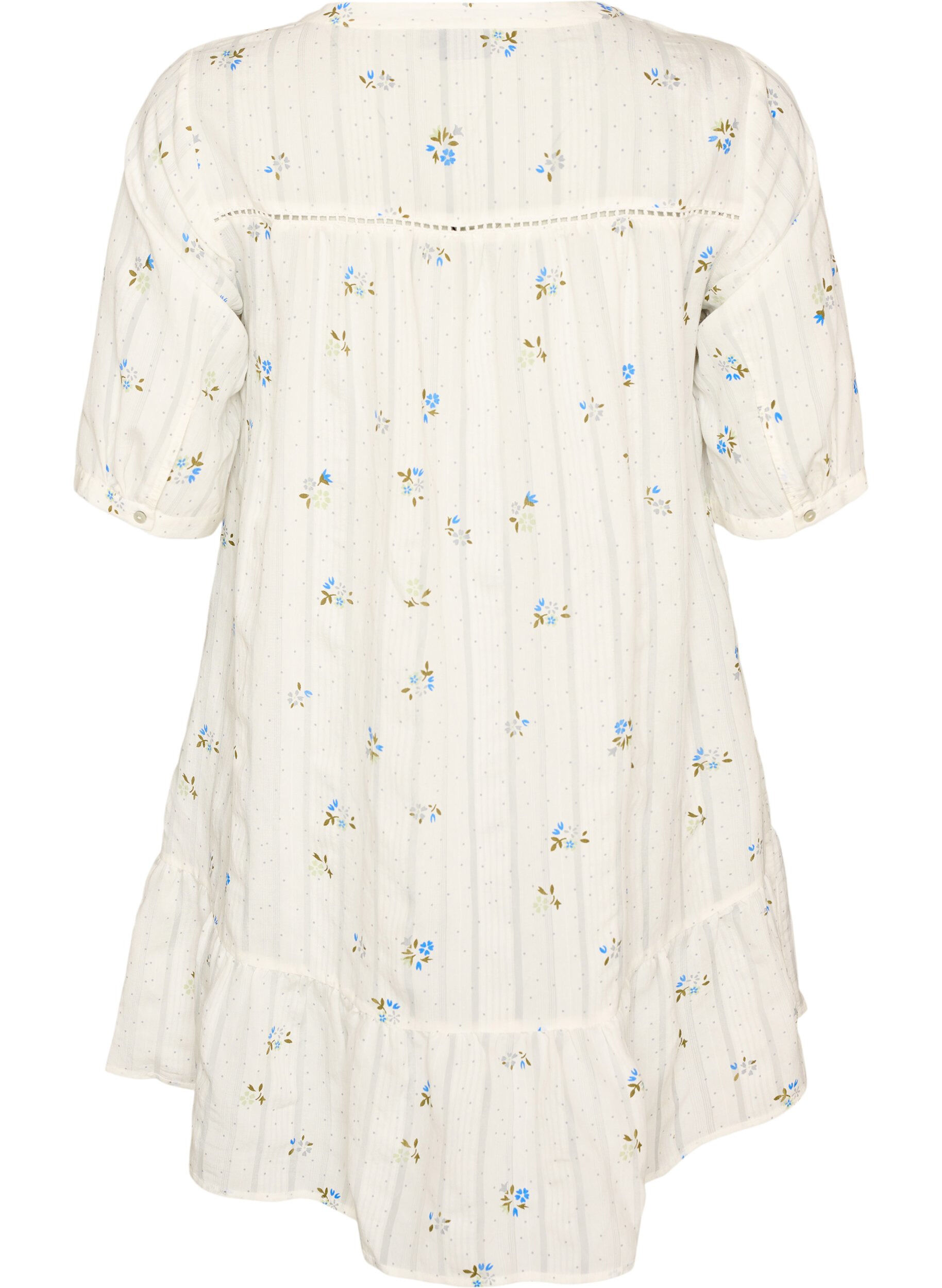 ZizziKort viskosekjole med blondeb&aring;nd og a-snit, Vanilla, Packshot image number 1