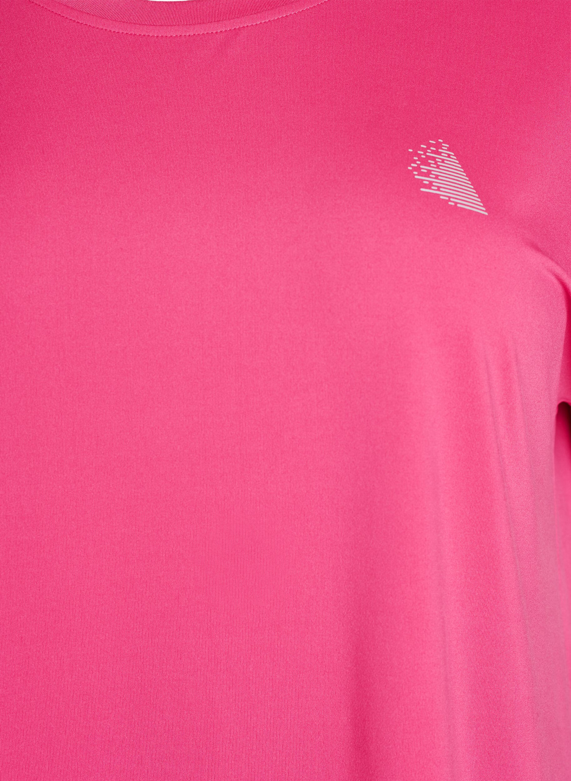 ZizziEnsfarvet tr&aelig;nings t-shirt, Lyser&oslash;d, Packshot image number 2