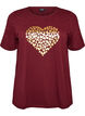 T-shirt med motiv, R&oslash;d, Packshot image number 0
