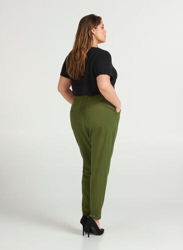 Cropped Maddison bukser, Ivy green, Model image number 0