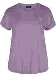Ensfarvet trænings t-shirt, Purple Sage